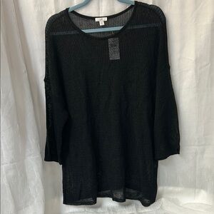 J.Jill Black Knit Top
